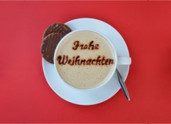 Weihnachtskarte Cappuccino