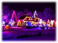 Weihnächtliche Lichthäuser